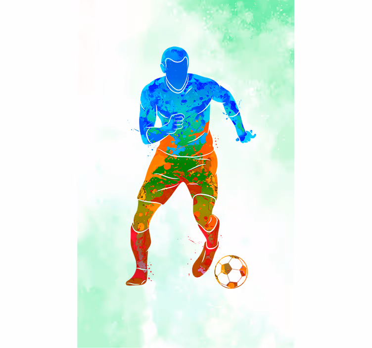 Suluboya oyuncusu futbol Stor perde - TenStickers