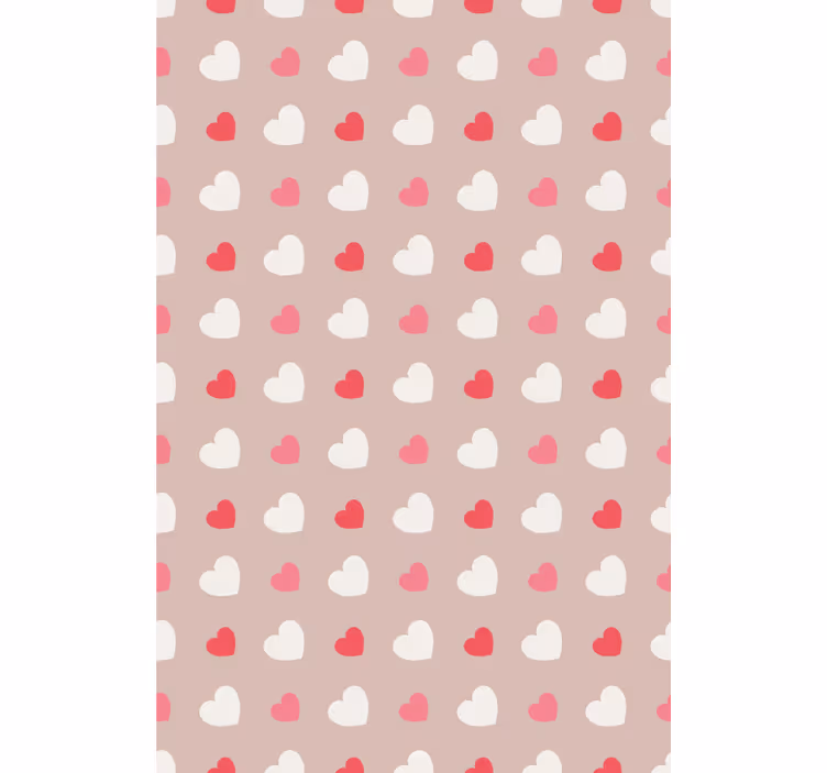 Bej desen romantik stor perde - TenStickers