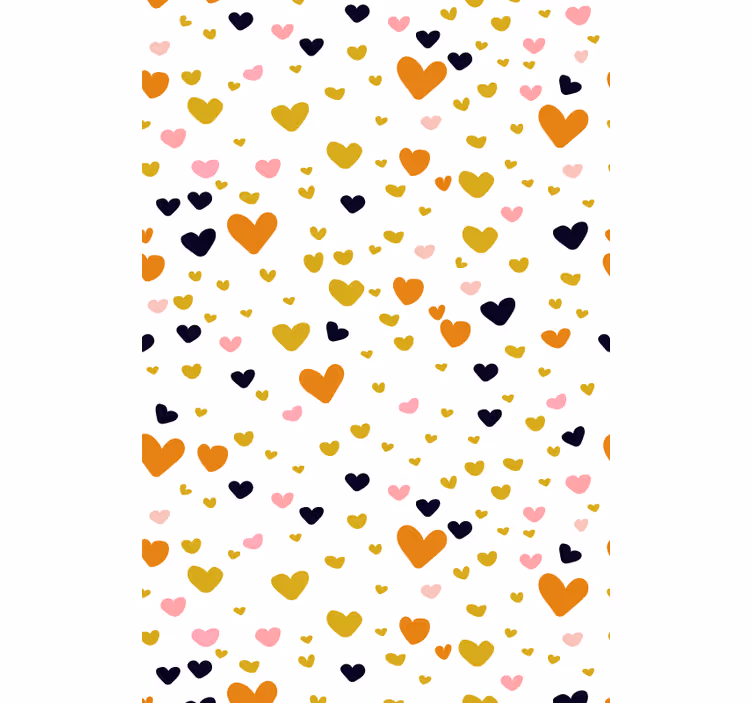 Kalp desenli gölge romantik stor perde - TenStickers