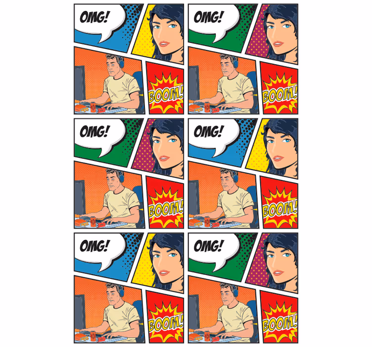 Oyun eğlenceli inek stor perde - TenStickers