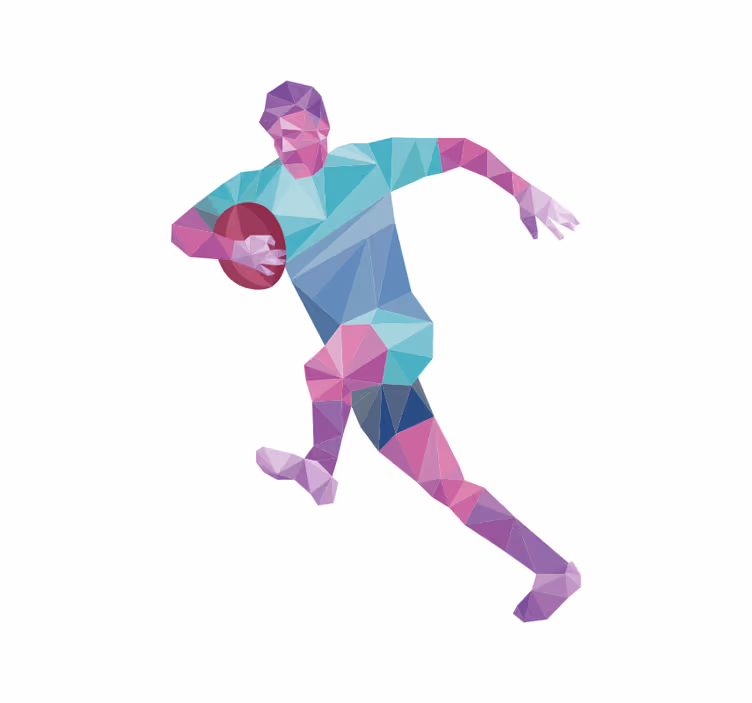 Ragbi oyuncusu spor Stor perde - TenStickers