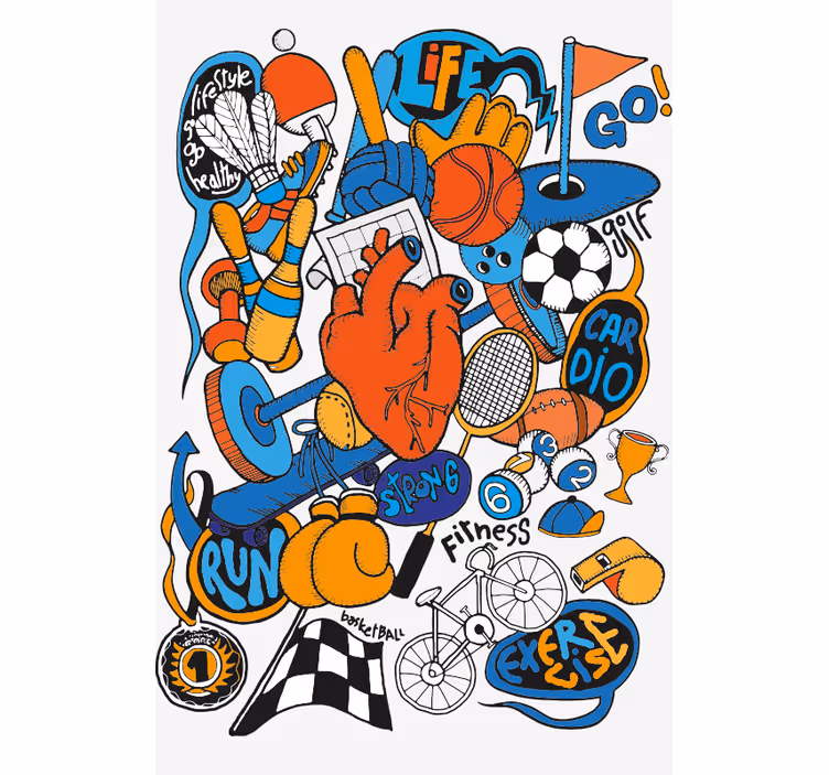 Kolaj artistik sporlar Stor perde - TenStickers