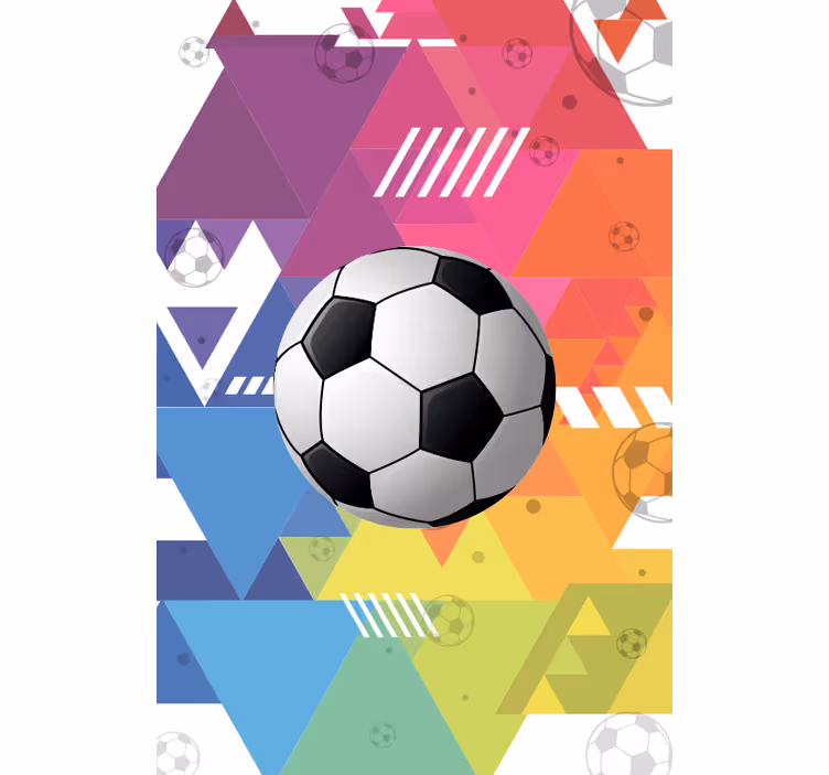 çok renkli geometrik toplar spor Stor perde - TenStickers