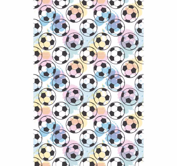 Renkli toplar futbol stor perde - TenStickers