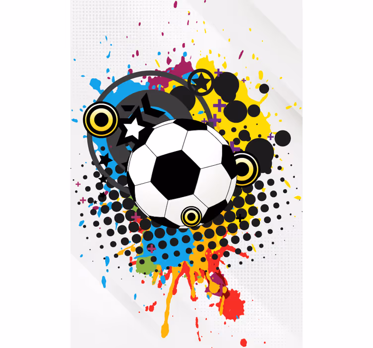 Sanatsal futbol sporları Stor perde - TenStickers