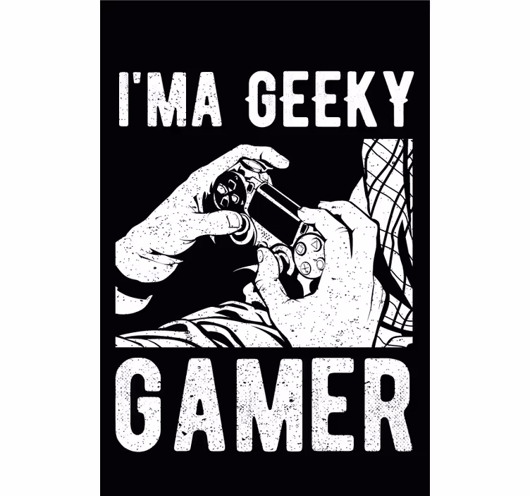 Geeky gamer siyah stor perde - TenStickers