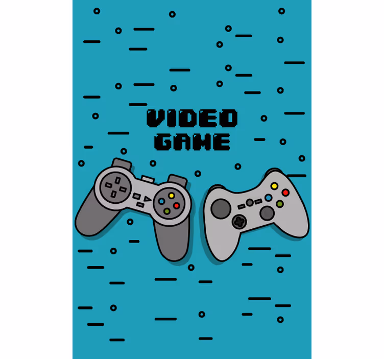 Iki retro denetleyici geek stor perde - TenStickers