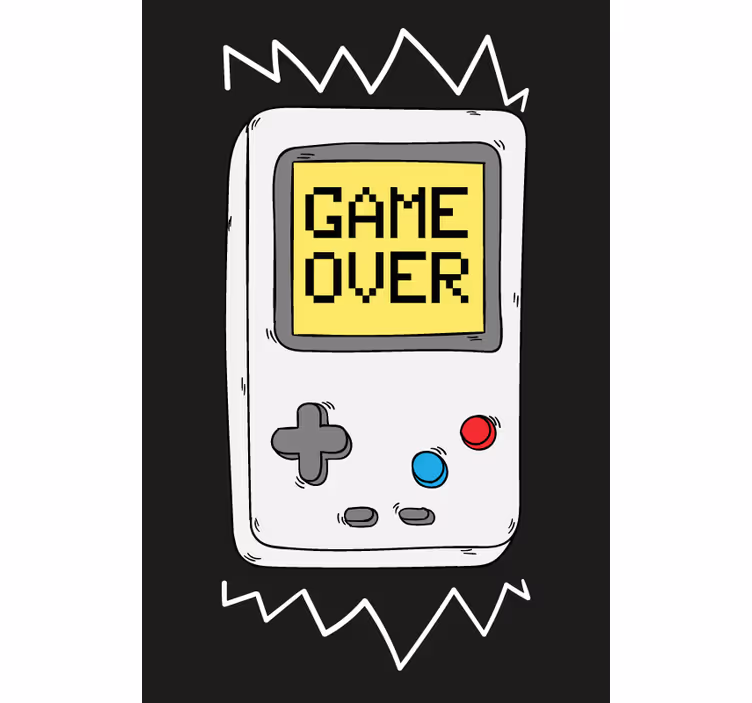 Retro konsol geek stor perde - TenStickers