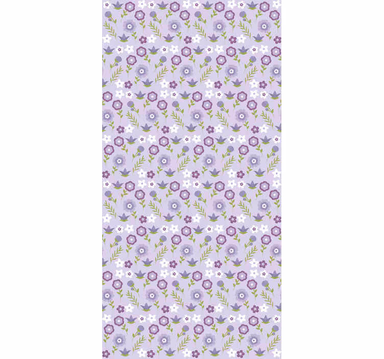 çiçek deseni uyumu çiçek desenli stor perde - TenStickers