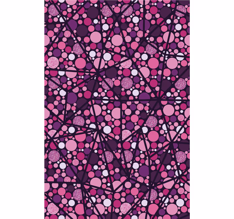 Geometrik kabarcık deseni doku ve desen stor perde - TenStickers