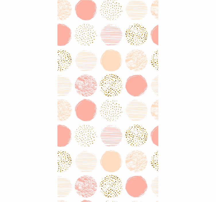 Pastel nokta çeşidi modern stor perde - TenStickers