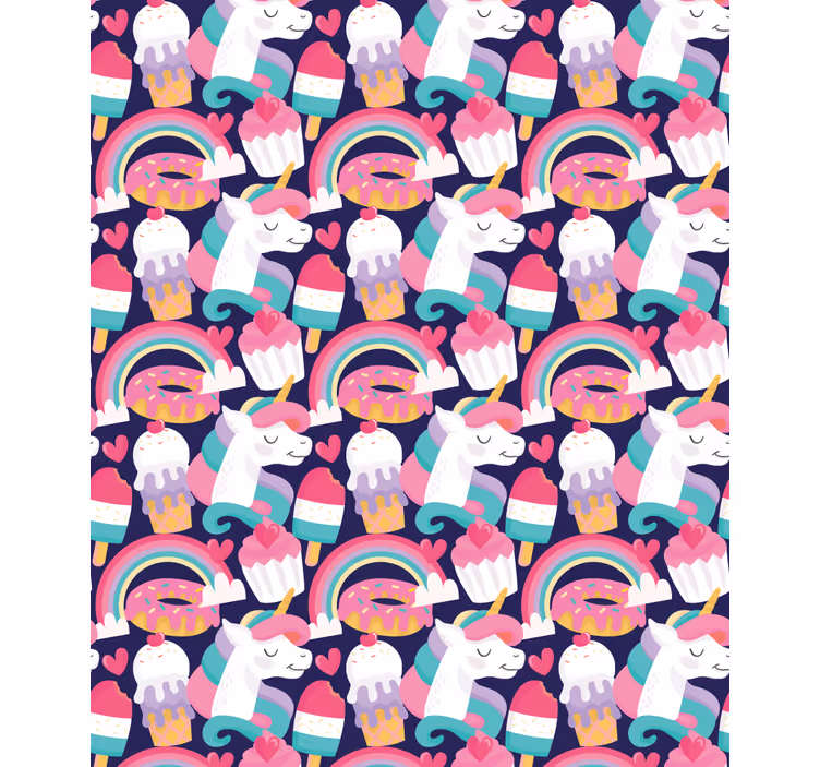 Büyülü yaratık deseni eğlenceli stor perde - TenStickers