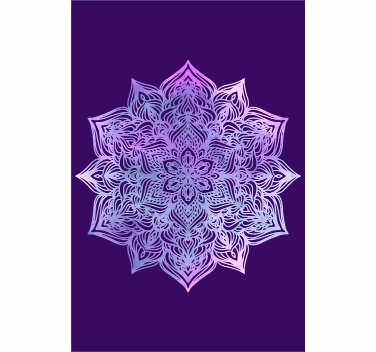 Mor mandala şekli.. Zen Stor perde - TenStickers