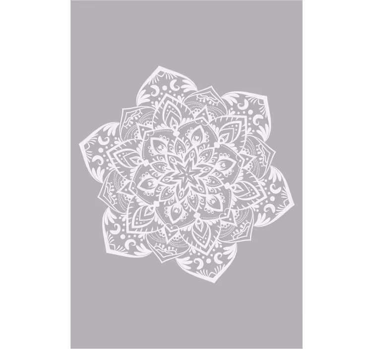 Gri büyük mandala zen stor perde - TenStickers