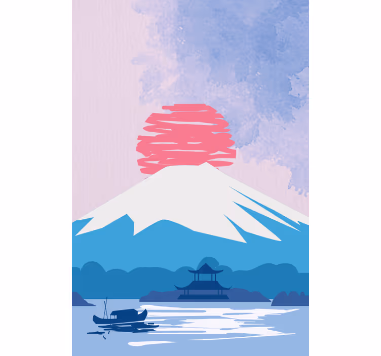 Japonya fuji dağı orijinal stor perde - TenStickers
