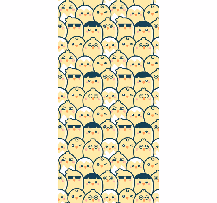 Emoji sarı civciv çeşitli hayvan Stor perde - TenStickers