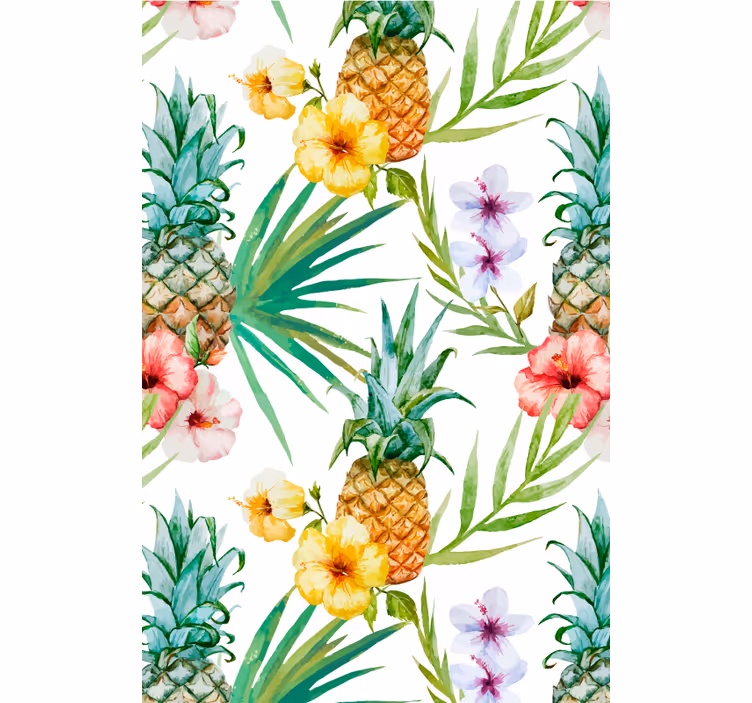 Boyalı ananas meyve ve sebze Stor perdeler - TenStickers