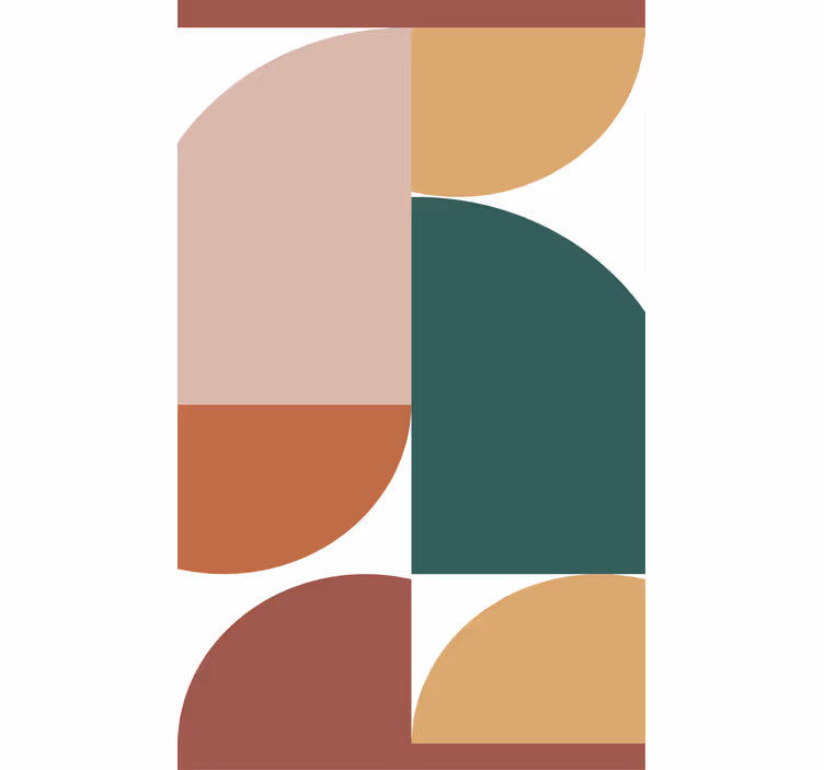 Geometrik daire desenleri modern stor perde - TenStickers