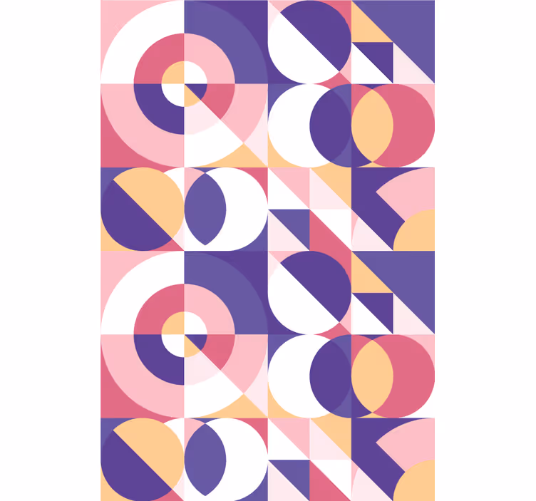 Geometrik daire deseni modern stor perde - TenStickers