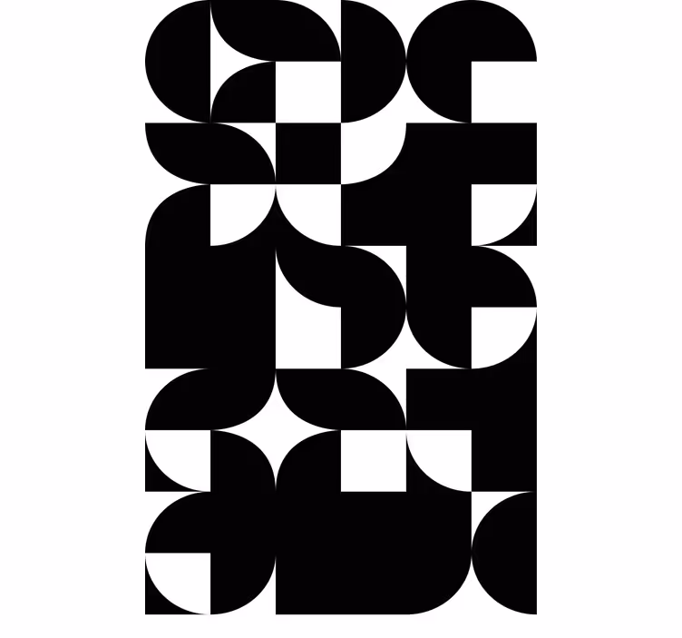 Enerjik geometrik düzenlemeler modern stor perde - TenStickers