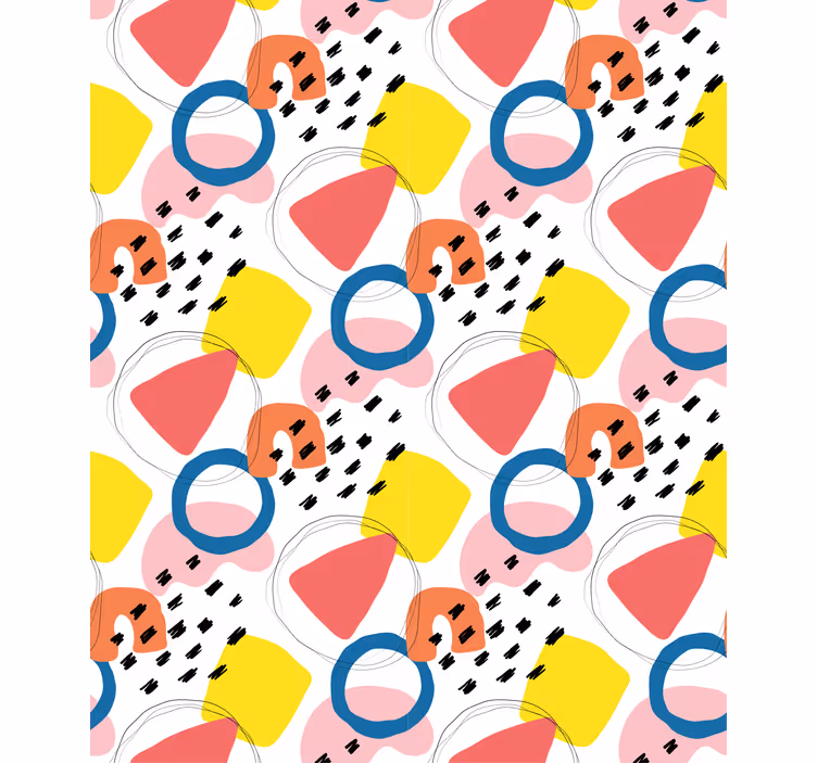 Ilginç geometrik desenler modern stor perde - TenStickers