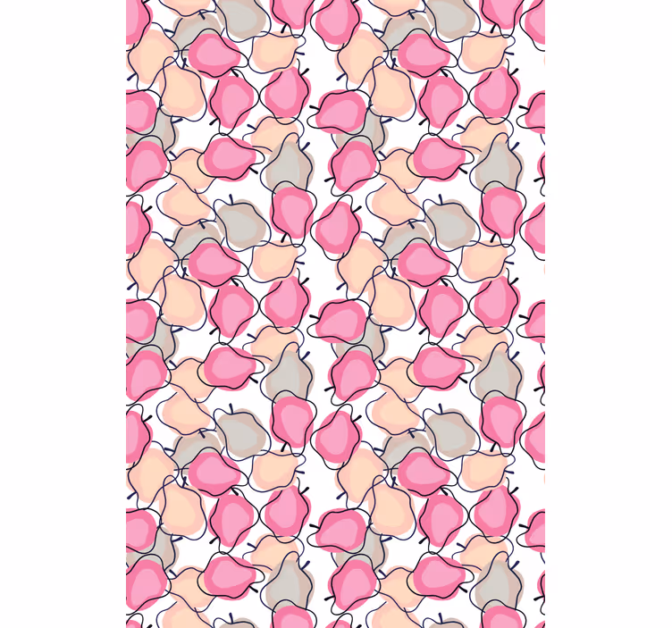 Pembe meyve ve sebze Stor perde ile desen - TenStickers