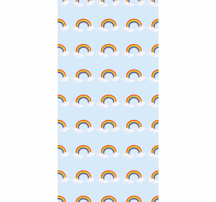 Gökkuşağı tezahüratı çocuk odası stor perde - TenStickers