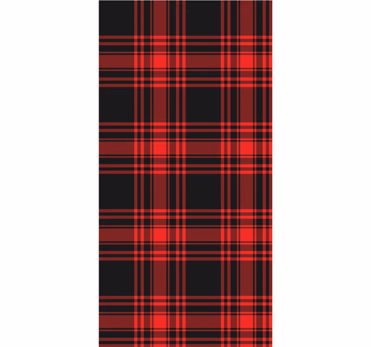 Menzies tartan siyah kırmızı onay modern Stor perde - TenStickers