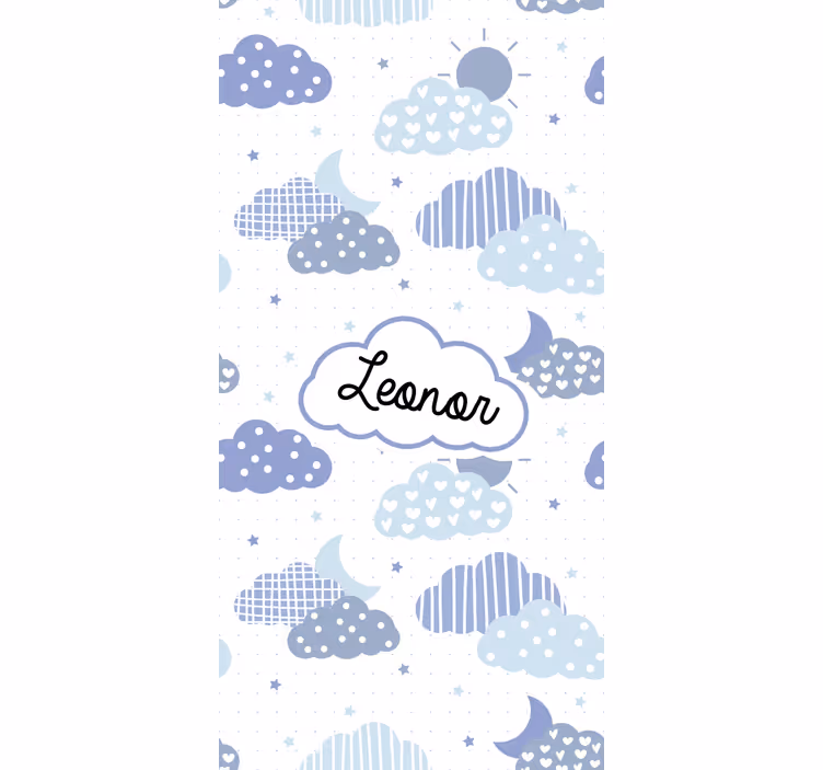 Kişiselleştirilmiş bulut deseni bulutlar stor perde - TenStickers