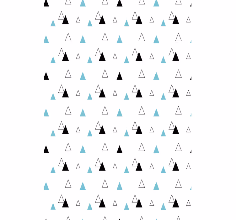 İskandinav stor perde - minimalist üçgen desen - TenStickers