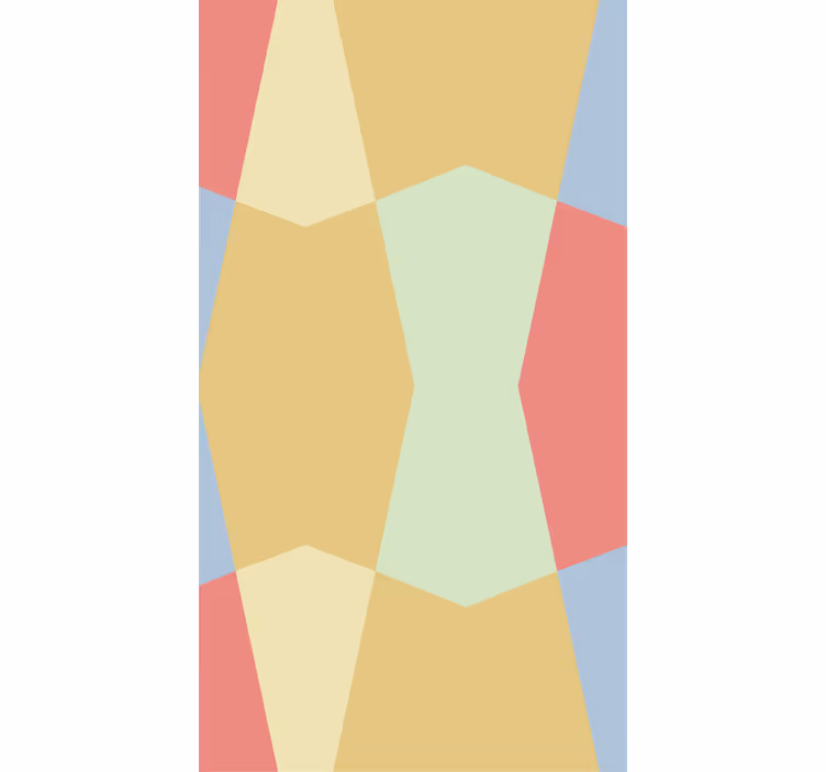 Geometrik pasteller tek renkli stor perde - TenStickers