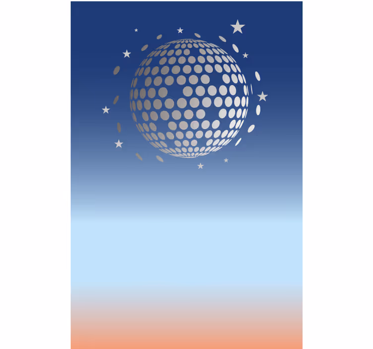 Soyut disko görünümü orijinal stor perde - TenStickers