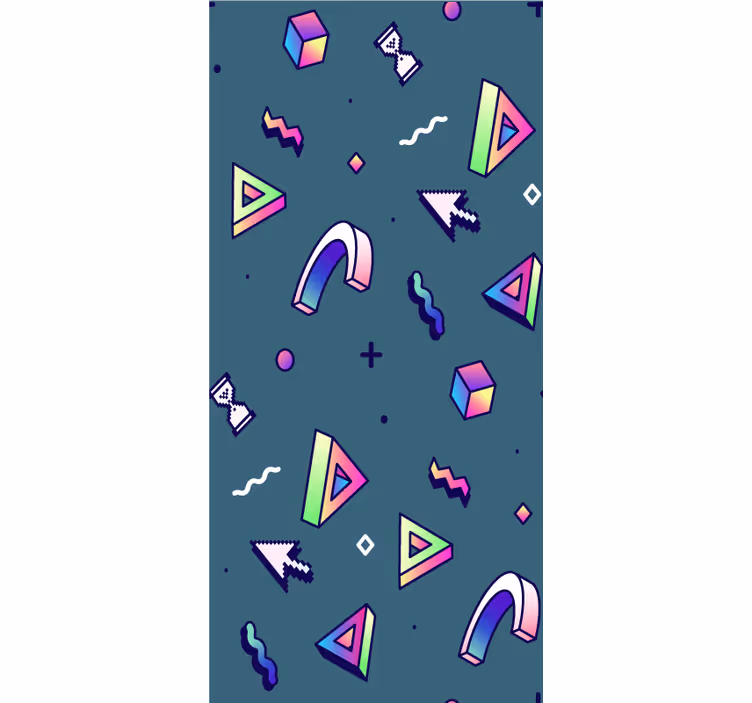 Eğlenceli stor perde - geometrik eğlenceli Şekiller - TenStickers