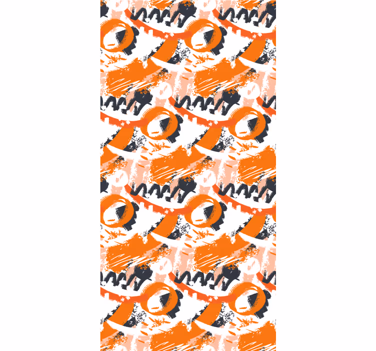 Soyut dairesel motif doku ve desen stor perde - TenStickers