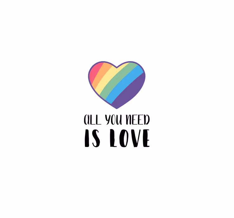 Sosyal lgbt aşk sembolü diğer Stor perde - TenStickers