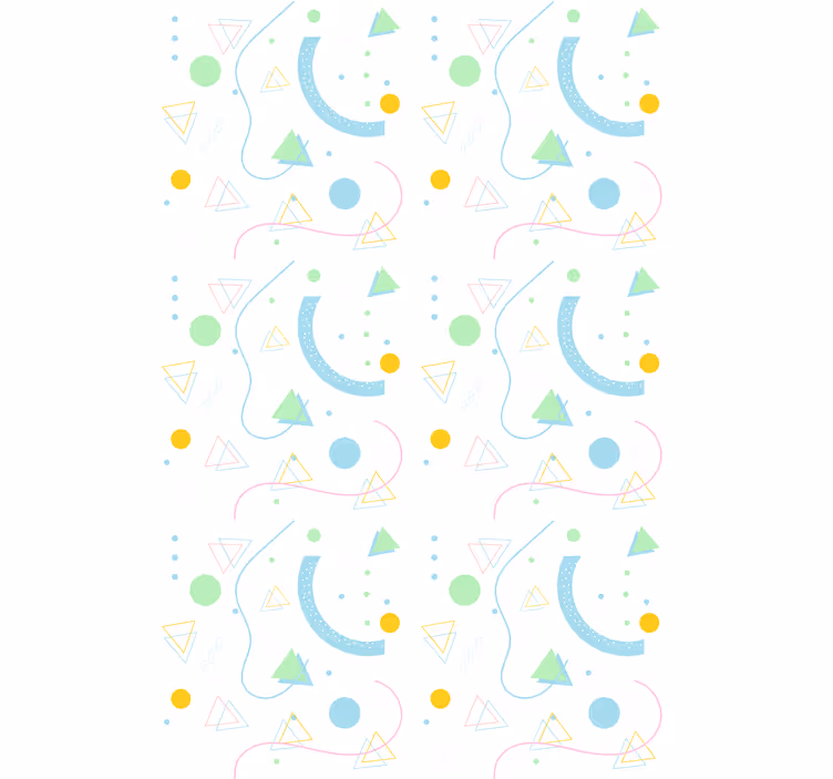 Geometrik şekiller dizisi modern stor perde - TenStickers