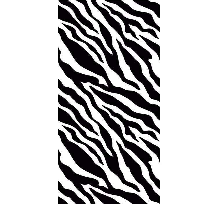 Siyah beyaz zebra desen hayvan Stor perde - TenStickers