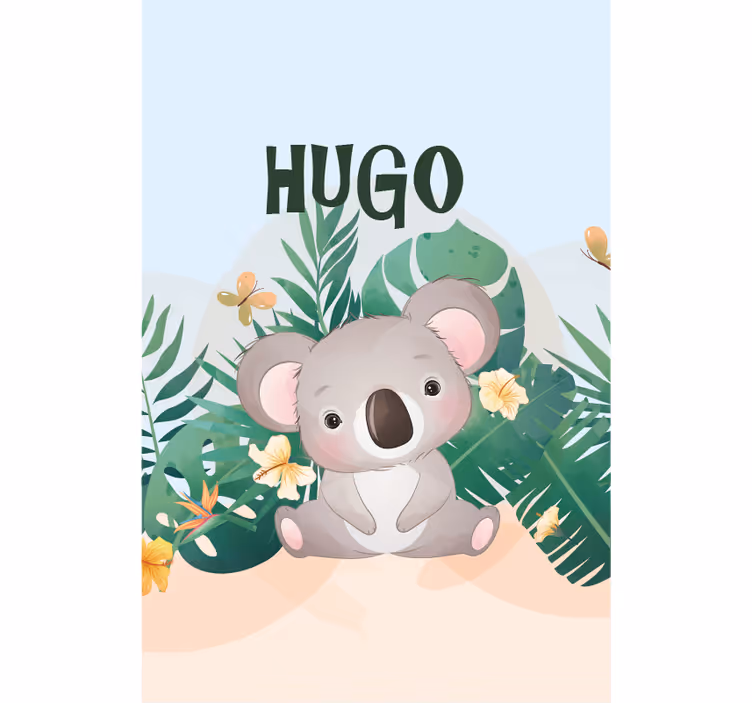 Sevimli koala çizimi hayvanlar stor perde - TenStickers