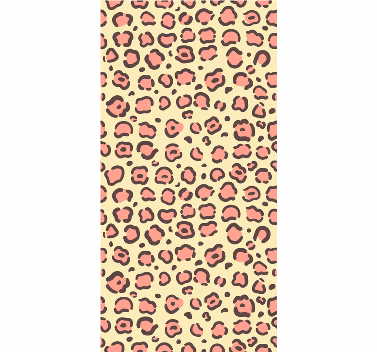 Pembe ve sarı leopar hayvanlar stor perde - TenStickers