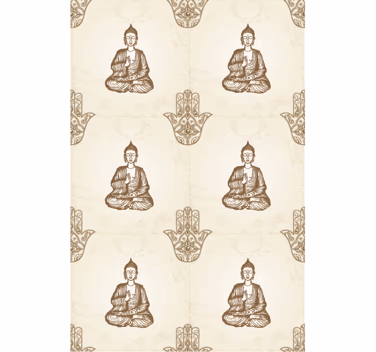 Buda sembol desenleri zen stor perde - TenStickers