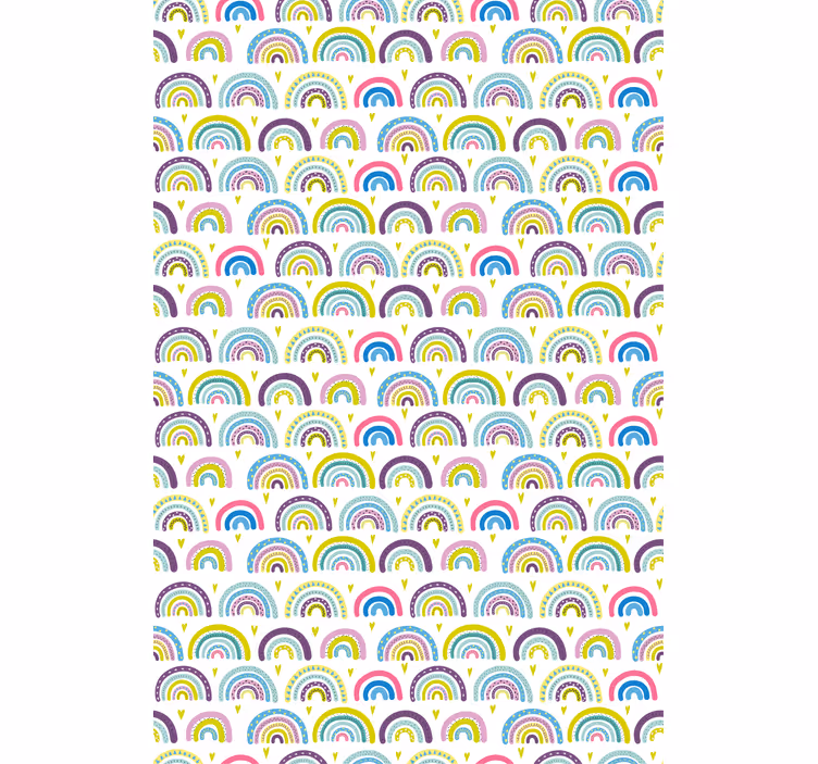 Renkli gökkuşağı desenleri stor perde - TenStickers