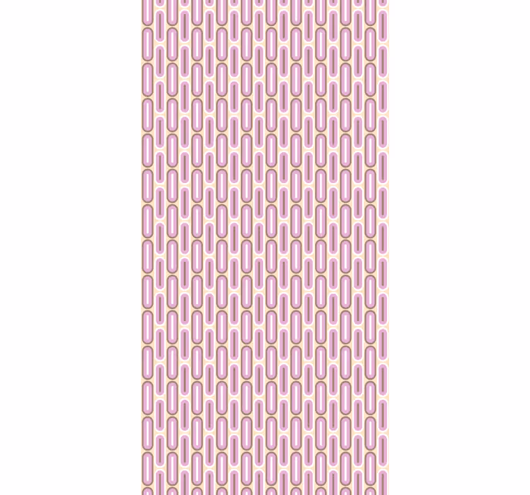 Retro pembe kemerler vintage stor perde - TenStickers