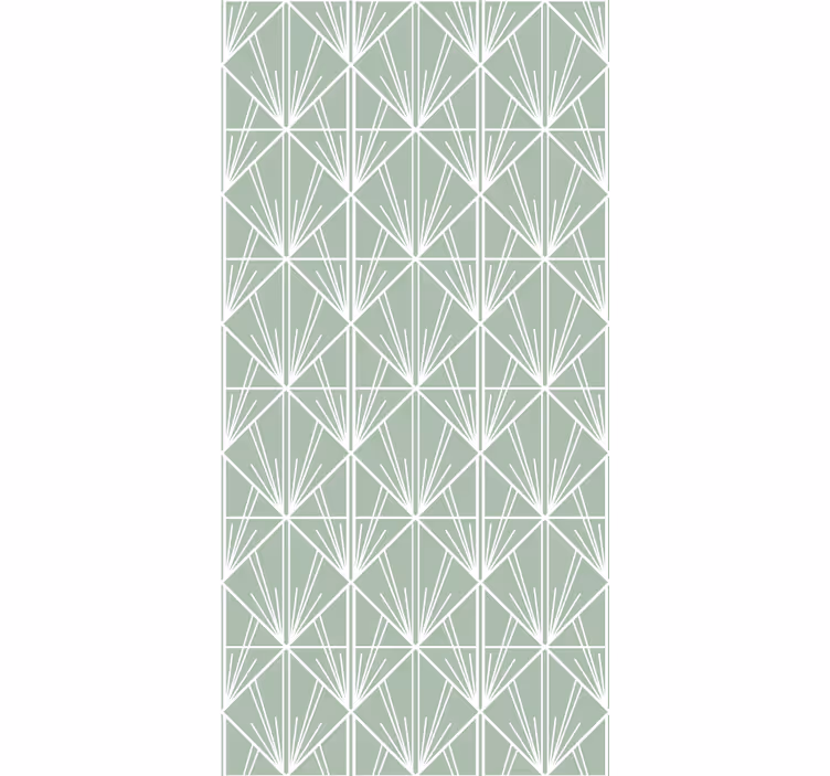 Geometrik yaprak deseni ev ofisi stor perde - TenStickers