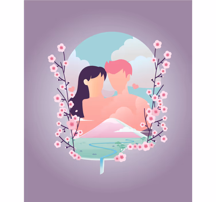 Anime çift renkli görünüm stor perde - TenStickers