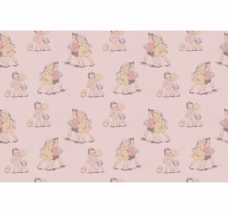 80'lerin desenli çocukları ve eski stor perde - TenStickers