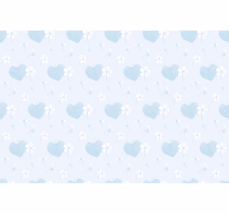 Narin çiçekli kalpler çiçekler ve bitkiler stor perde - TenStickers
