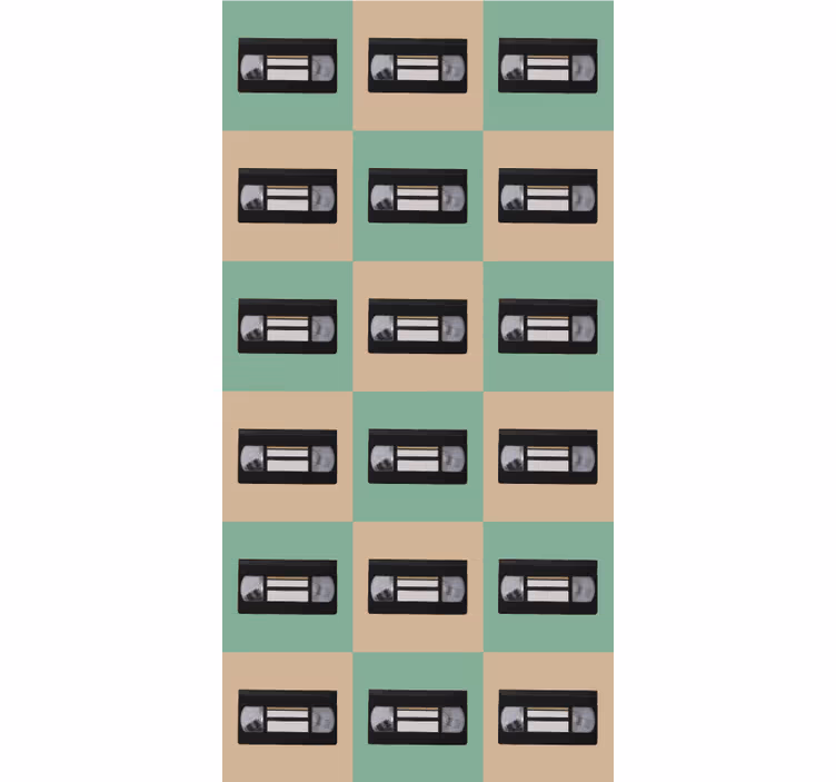 Retro bant deseni vintage stor perde - TenStickers