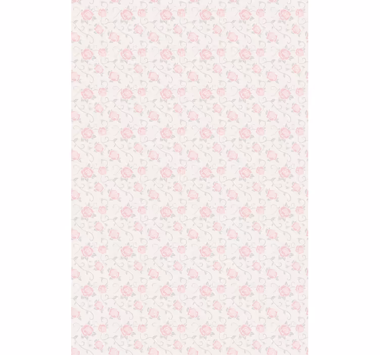 Narin pembe güller çiçek desenli stor perde - TenStickers