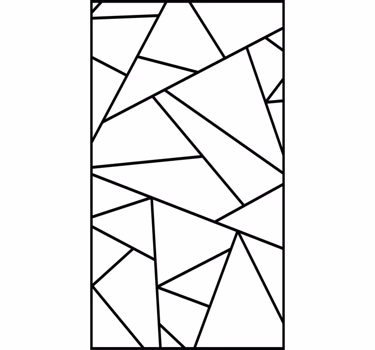 Siyah geometrik çizgiler minimalist tasarım Stor perde - TenStickers