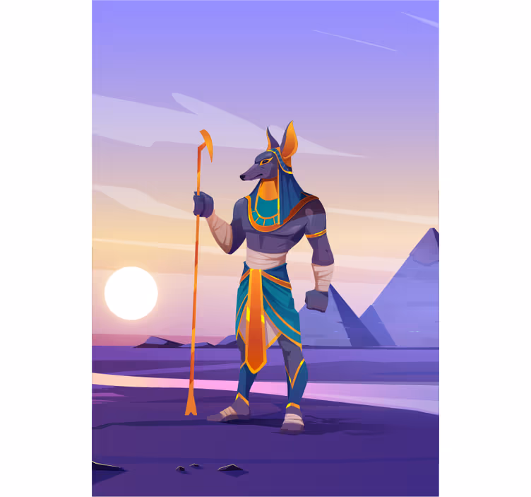 Anubis koruyucu figürü süper kahraman stor perde - TenStickers